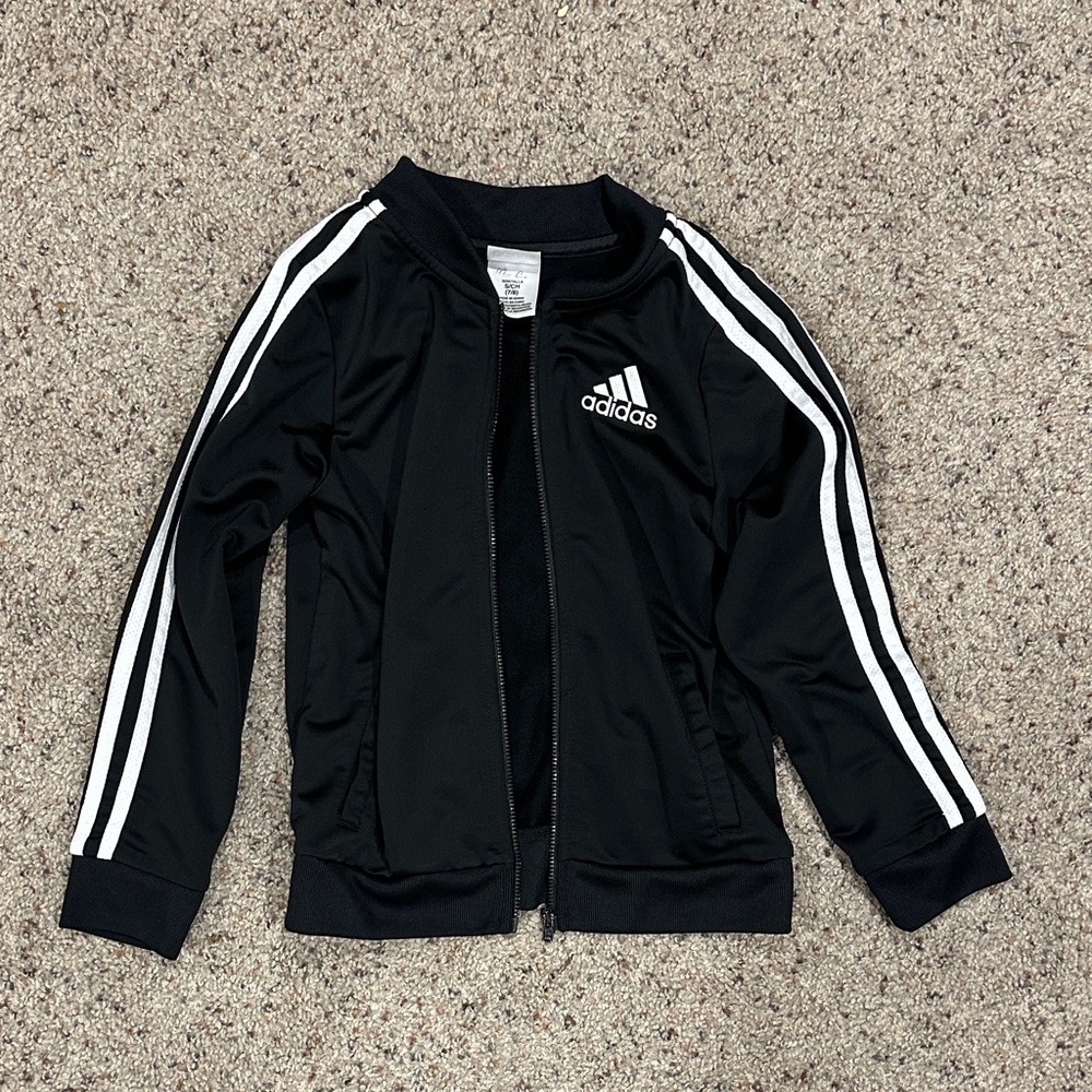 Adidas Black Jacket with White Accents